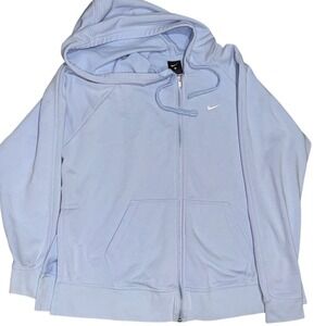 Nike Sportswear Essential Full Zip Hoodie Large‎ Cerulean Blue EUC